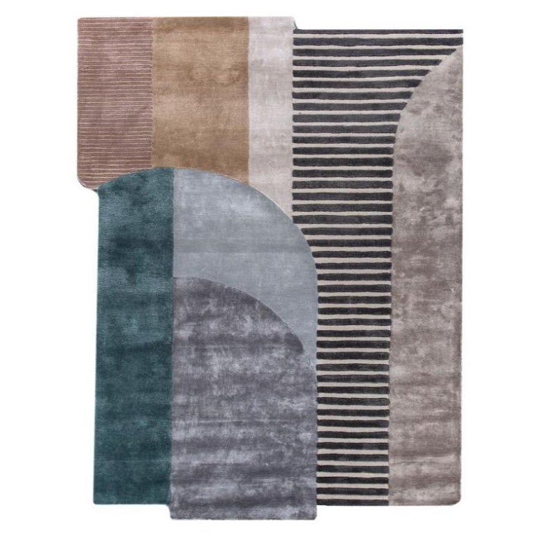 Urban Origami Oasis Antique White & Stone Gray 160X243 cm Hand Tufted Rug