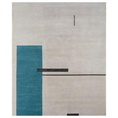 Tappeto Equilibrium Essence Antique White & Capri 240x300 cm annodato a mano