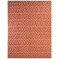 Sonnenuntergang Serenade Orange & Weiß 270x360 cm Flachgewebe-Teppich