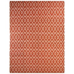 Sunset Serenade Orange & White 270x360 cm Flatweave Rug