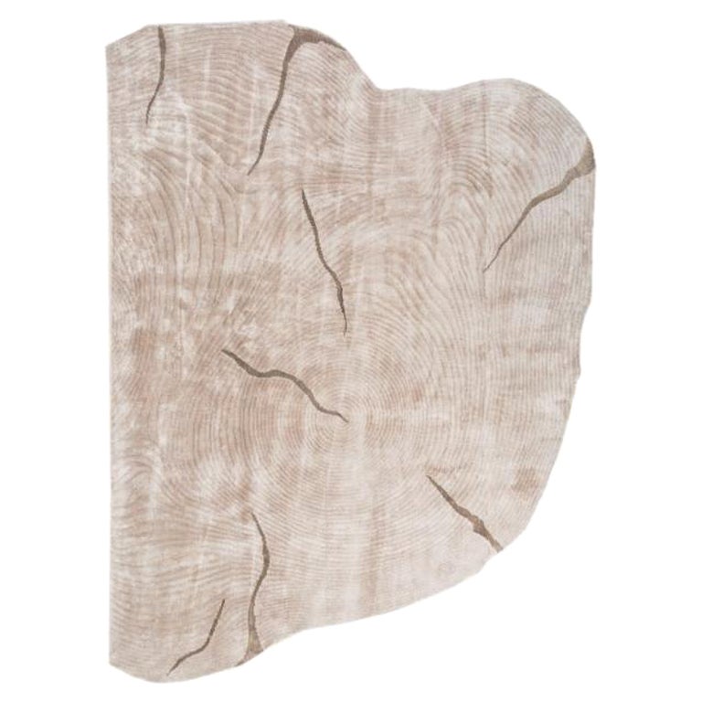 Tranquil Sandscape Marble & White Sand 150x240 cm Handknotted Rug For Sale