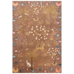 Bahaar Pfirsichfarbener Teppich & Amethyst 150x240 cm Handgeknüpfter Teppich