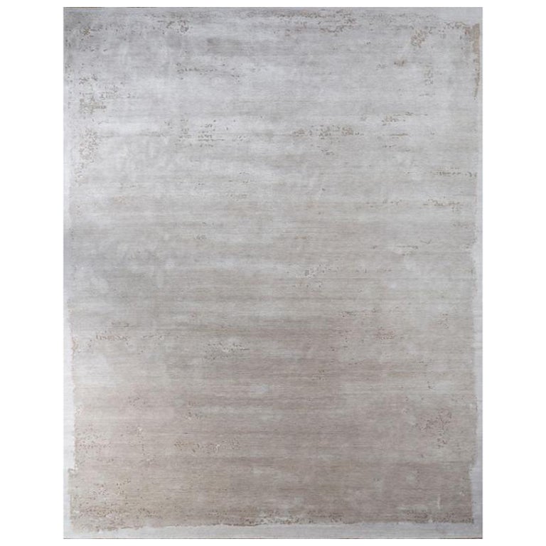 Modern Quietude Medium Tan & Antique White 300x420 cm Handknotted Rug