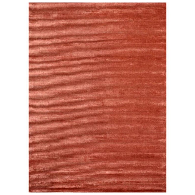 Misty Meadows Light Paprika & Light Paprika 150x240 cm Handloom Rug For Sale