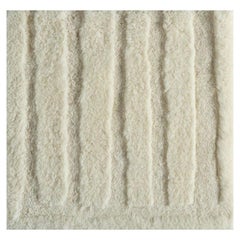 Barefoot Bliss Undyed White & Undyed White 300x420 cm Handgeknüpfter Teppich in Weiß