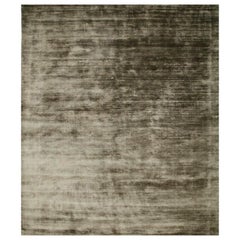 Tranquility in Threads Dark Brown & Dark Brown 420x170 cm Handloom Rug