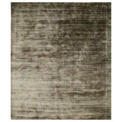 Tappeto Tranquility in Threads Marrone scuro e Marrone scuro 420x170 cm, realizzato a telaio a mano