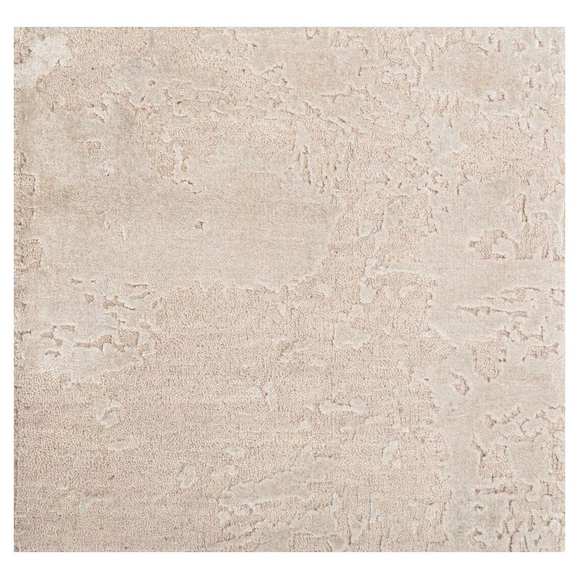 Anomaly's Embrace Ivory & Flax 270x360 cm Handknotted Rug For Sale