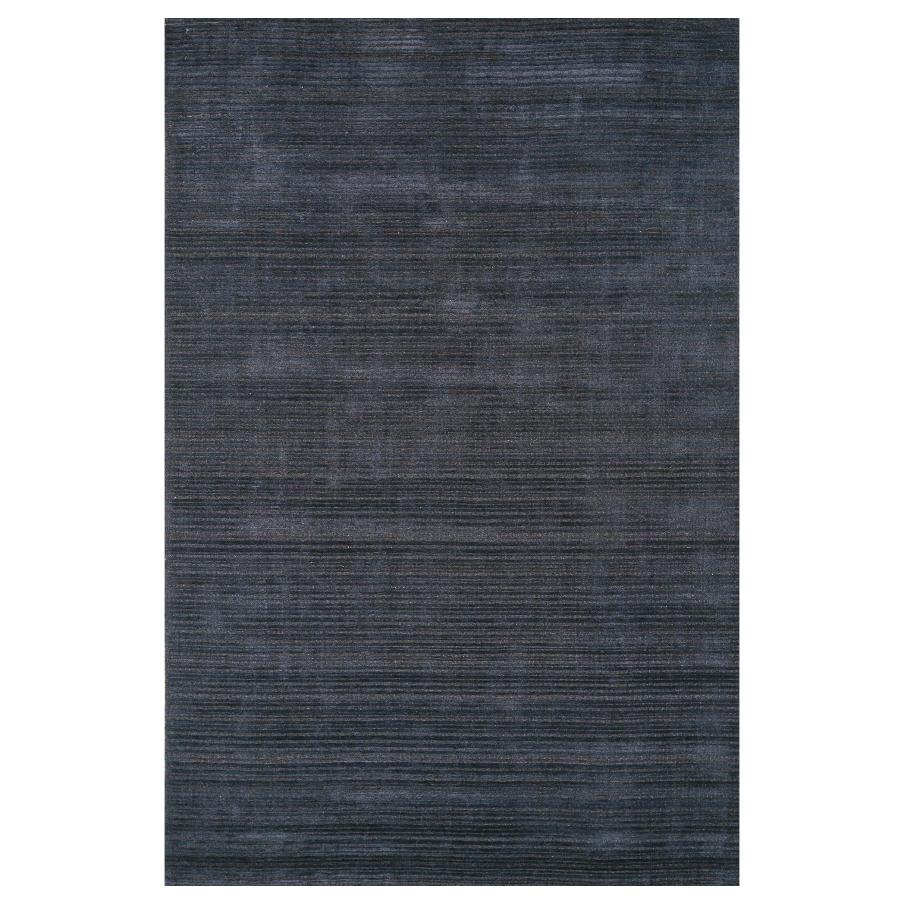 Rouge Arabesque Deep Graphite & Caviar 150x240 cm Hand Loom Rug