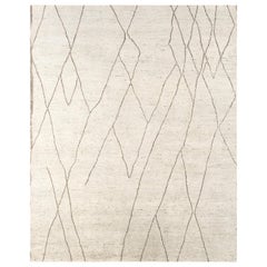 Timeless Twirl Natural White & Deep Espresso 240x300 cm Handknotted Rug