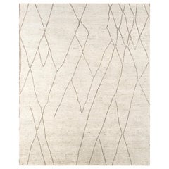 Timeless Twirl Alfombra Anudada a Mano Blanco Natural y Espresso Profundo 240x300 cm