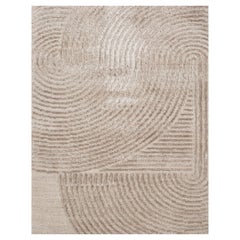 Sun-Kissed Bliss Antiker weißer & weißer Sand 130X130 cm Handgeknüpfter Teppich in Weiß und Weiß