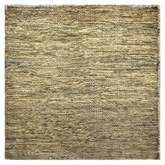 Neutraler handgeknüpfter Teppich aus hellem Kamel und hellem Kamel 180x270 cm