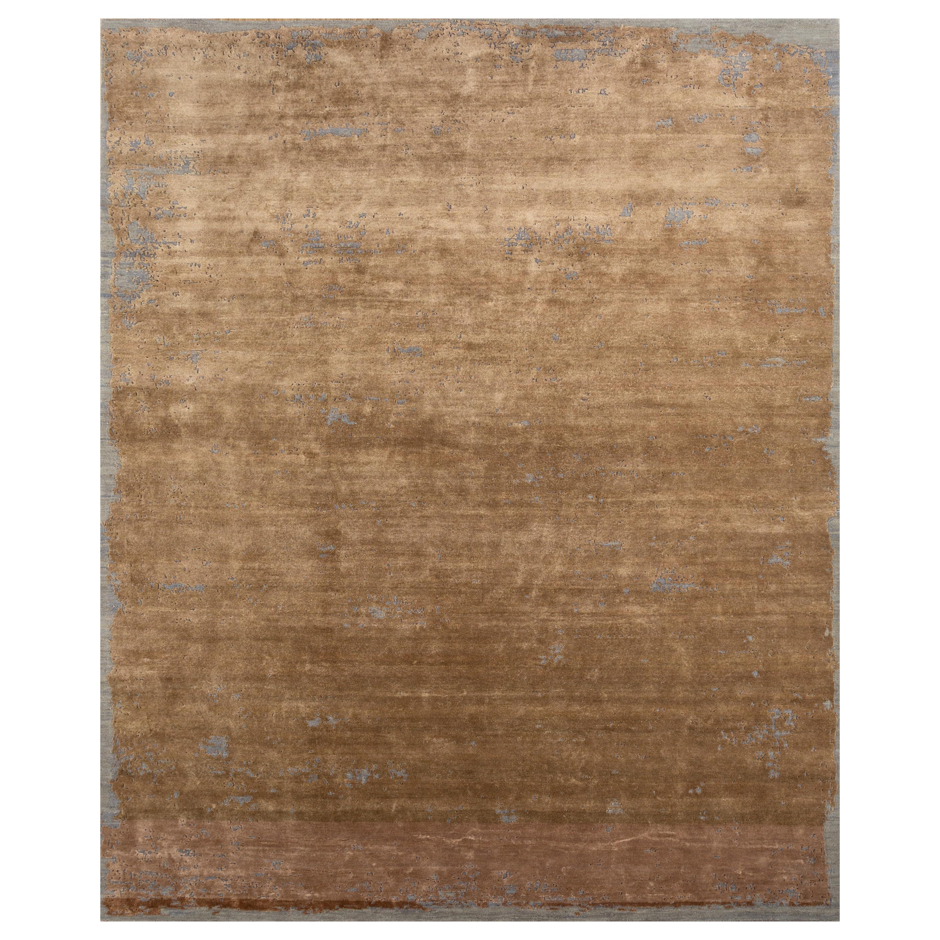 Unrushed Odyssey Cumin & Silver Gray 170x240 cm Handknotted Rug For Sale