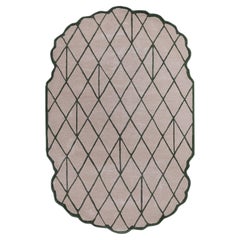 Tappeto Starlit Citadel Beige & Greene & Greene Scuro 168x240 cm, Tessuto a Mano