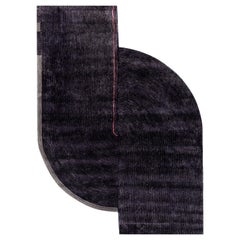 Tapis moderne touffeté à la main, ébène et liquorice 158X228 cm