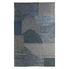 Alfombra de tejido plano Nature's Canvas azul marino y azul oscuro 150x240 cm
