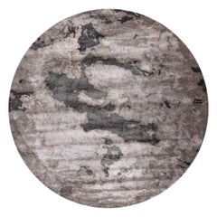 Urban Zest Medium Gray & Charcoal Slate 210 Round cm Hanf Tufted Rug