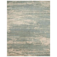 Serene Imperfezioni Blu cielo e bianco antico 240x300 cm annodato a mano