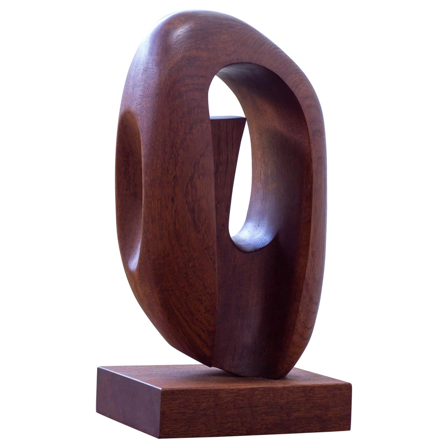 Organic sculpture in the manner of Moore by Swedish wood carver, 1950s For Sale