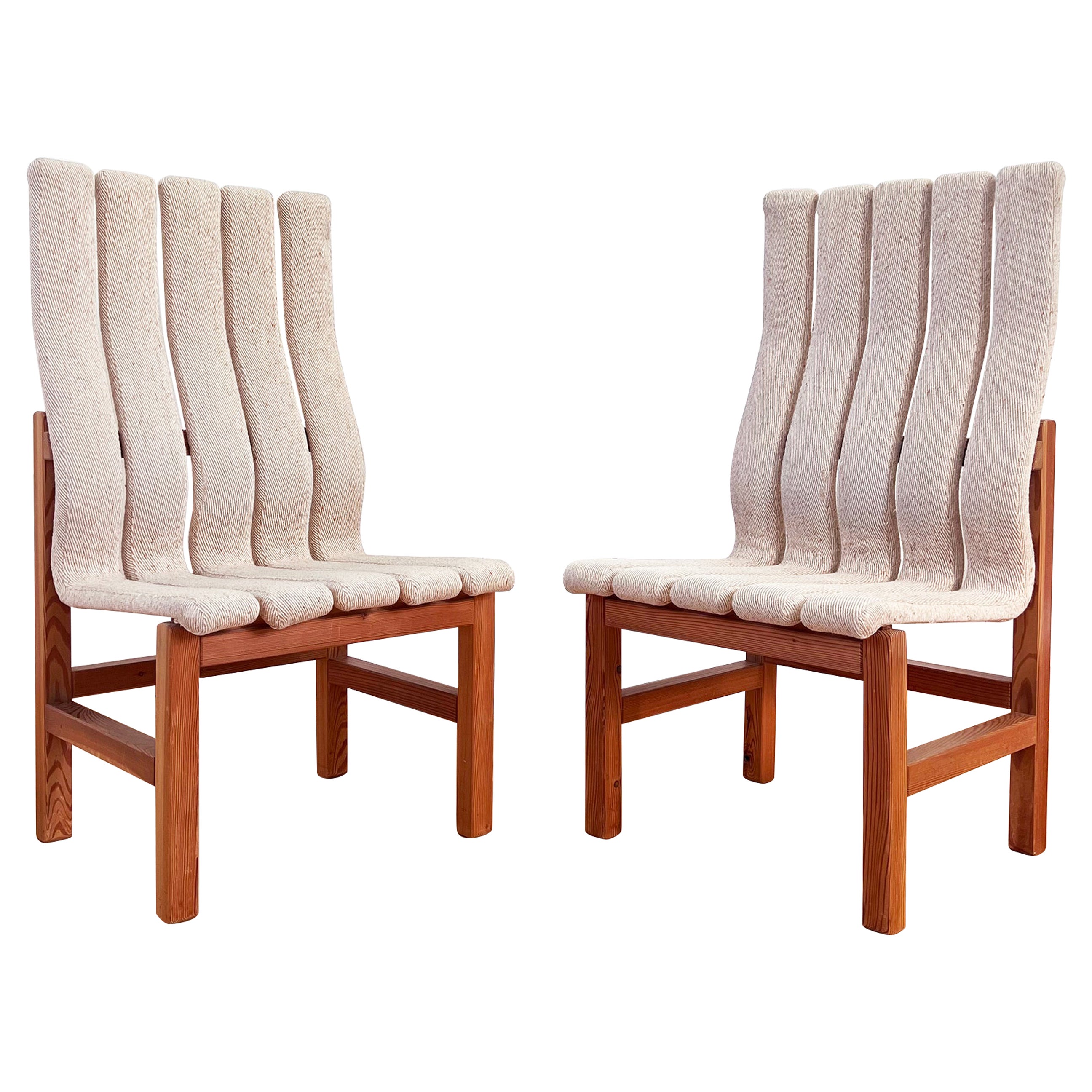 PAIR of Jan Ekselius Style Postmodern Scandinavian Accent / Lounge Chairs, 1970s For Sale