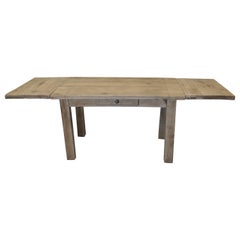 Sun Bleached Oak 7ft Extending Dining Table  The table is very heavy an solid
