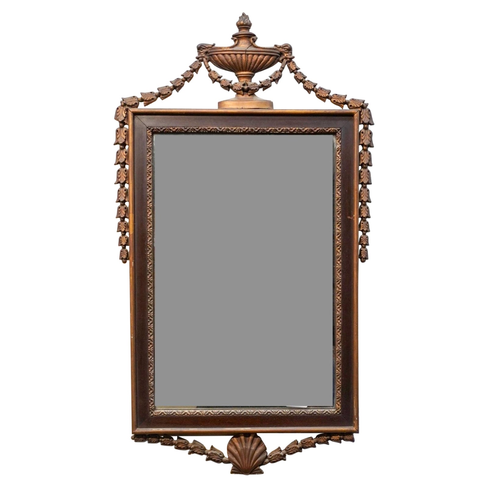 A 19th Century George III Style Parcel Gilt Mahogany Mirror For Sale