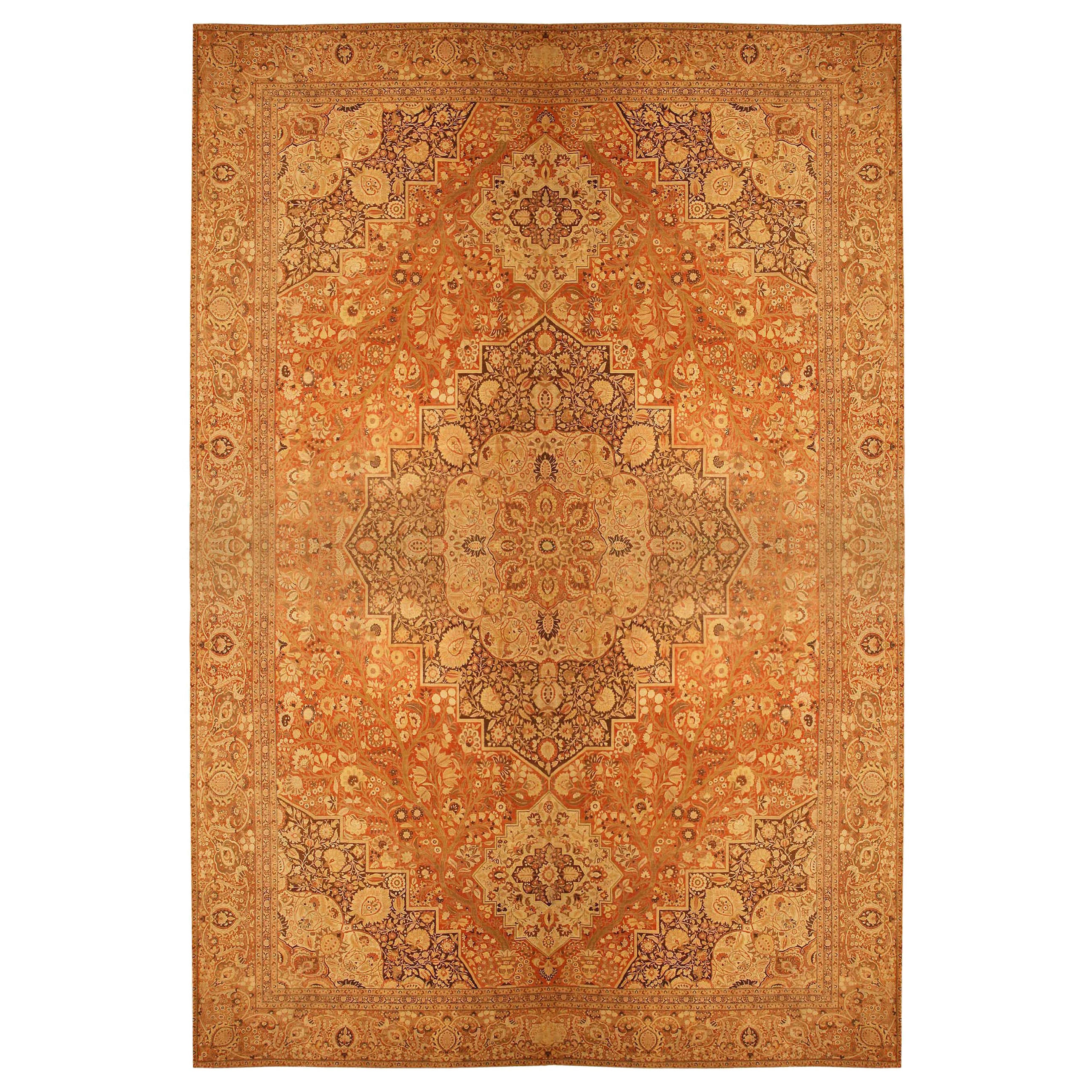 Tappeto Tabriz Haji Jalili persiano sovradimensionato 21'2" x 32'3" in vendita