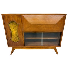 Vintage Mid-Century Modern Walnut Bar Cabinet