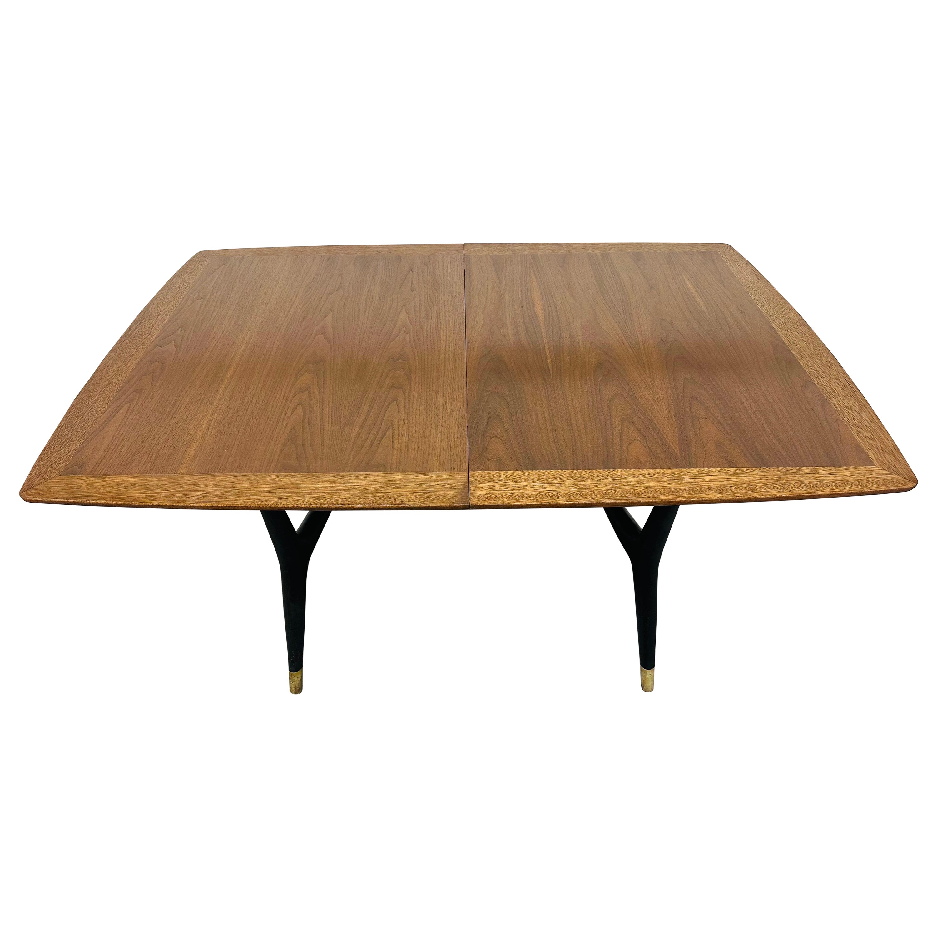 Mid-Century Modern Walnut Dining Table For Sale
