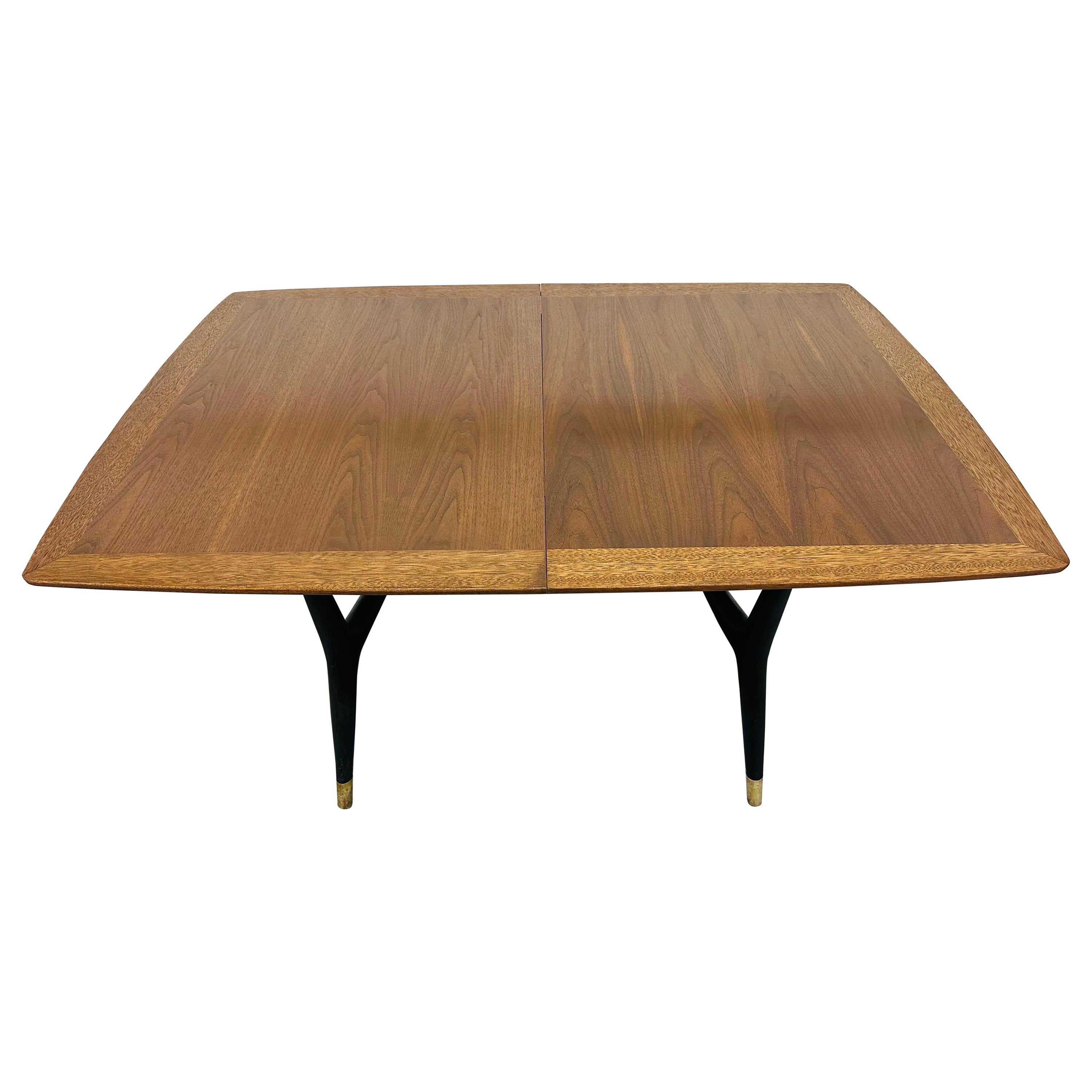 Modern Circassian Walnut Dining Table For Sale at 1stDibs