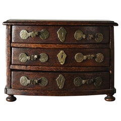 Antique 18th Century Swedish Miniature Baroque Chest of Drawers