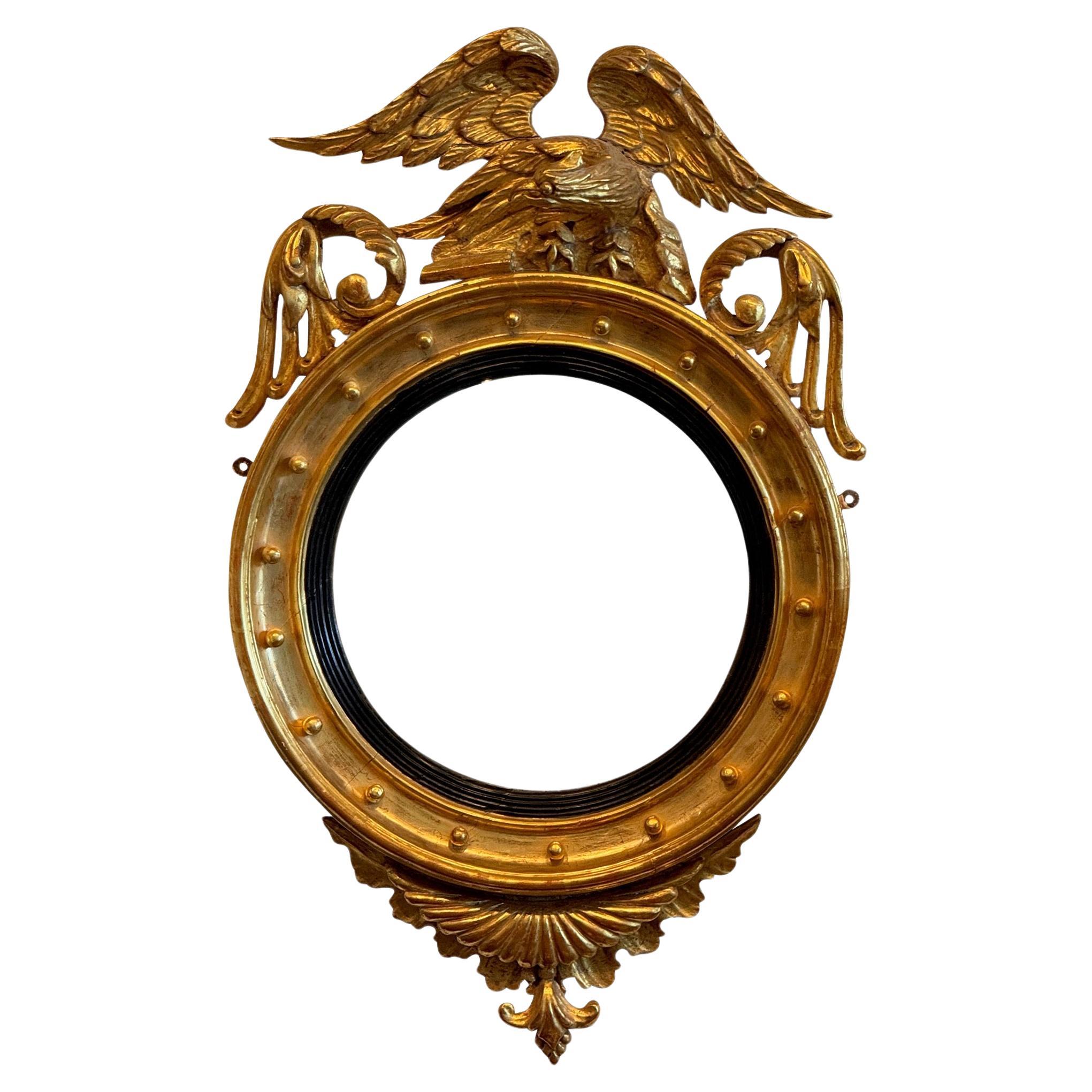 19th Century Bullseye Mirror For Sale