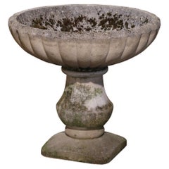 19th Century French Weathered Stone Outdoor Garden Planter Jardinière