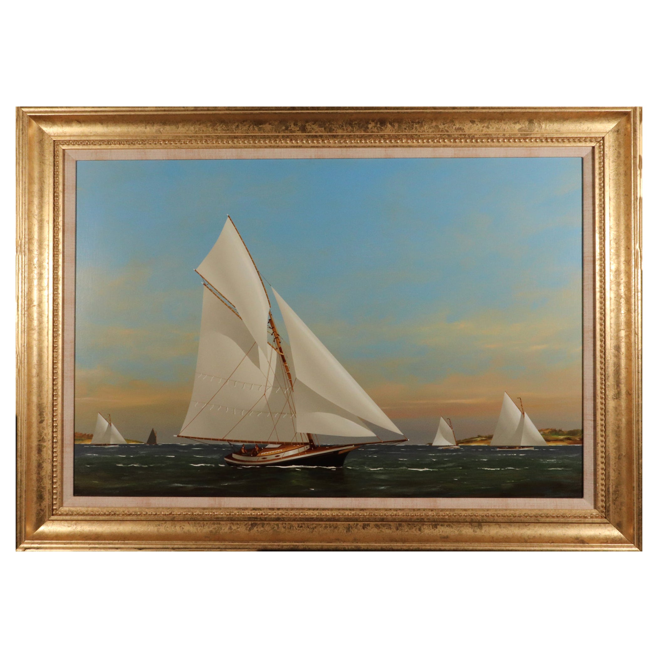 Yacht Racing off Cape Cod, Vernon Broe (American 1930-2011) For Sale