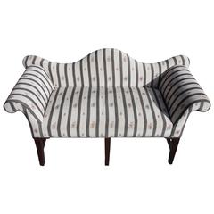 English Hepplewhite Mahogany Serpentine Back Settee, Circa 1790 6