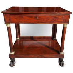 French Mahogany Ormolu One-Drawer Console, Circa 1790 10