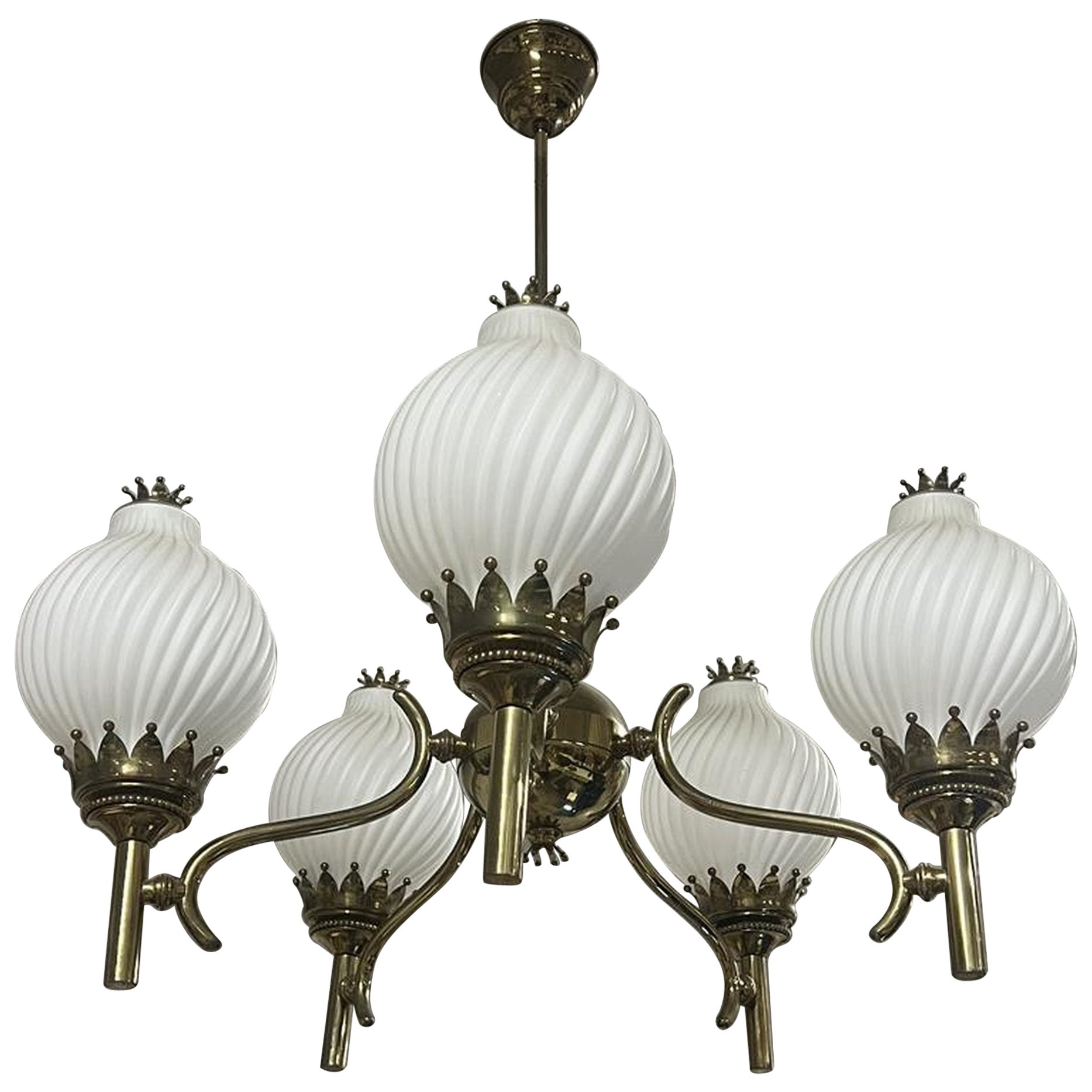 Vintage Arredoluce Chandelier designed by Angelo Lelli