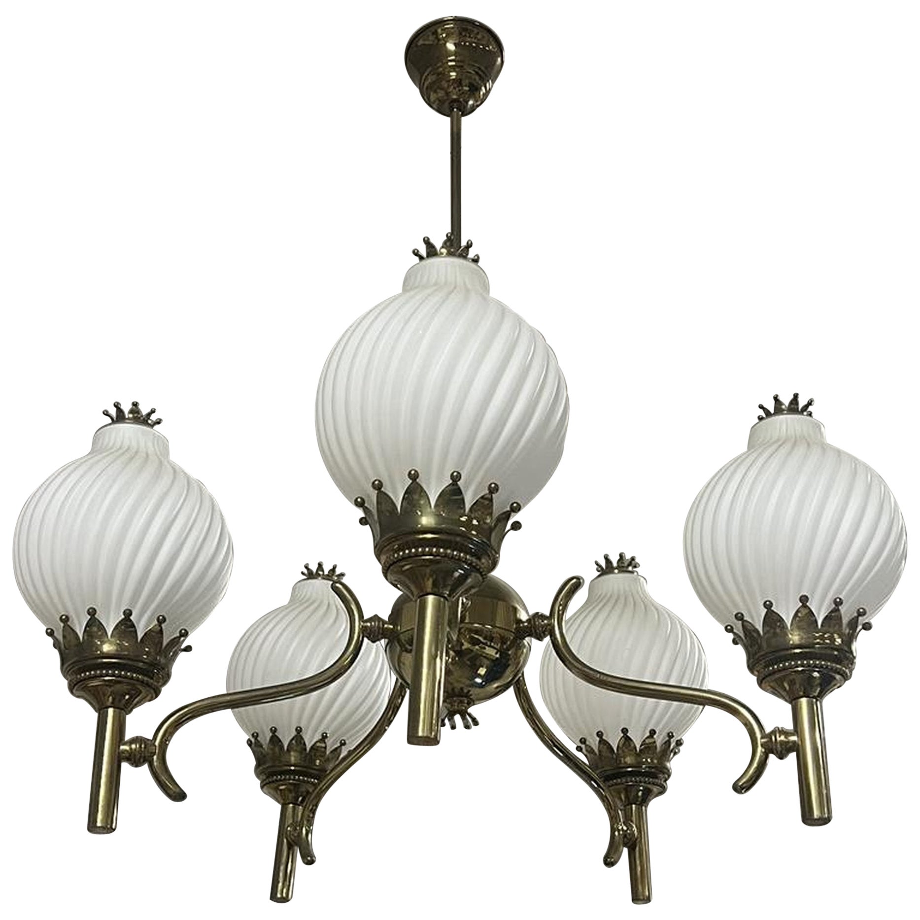 Vintage Arredoluce Chandelier designed by Angelo Lelli 