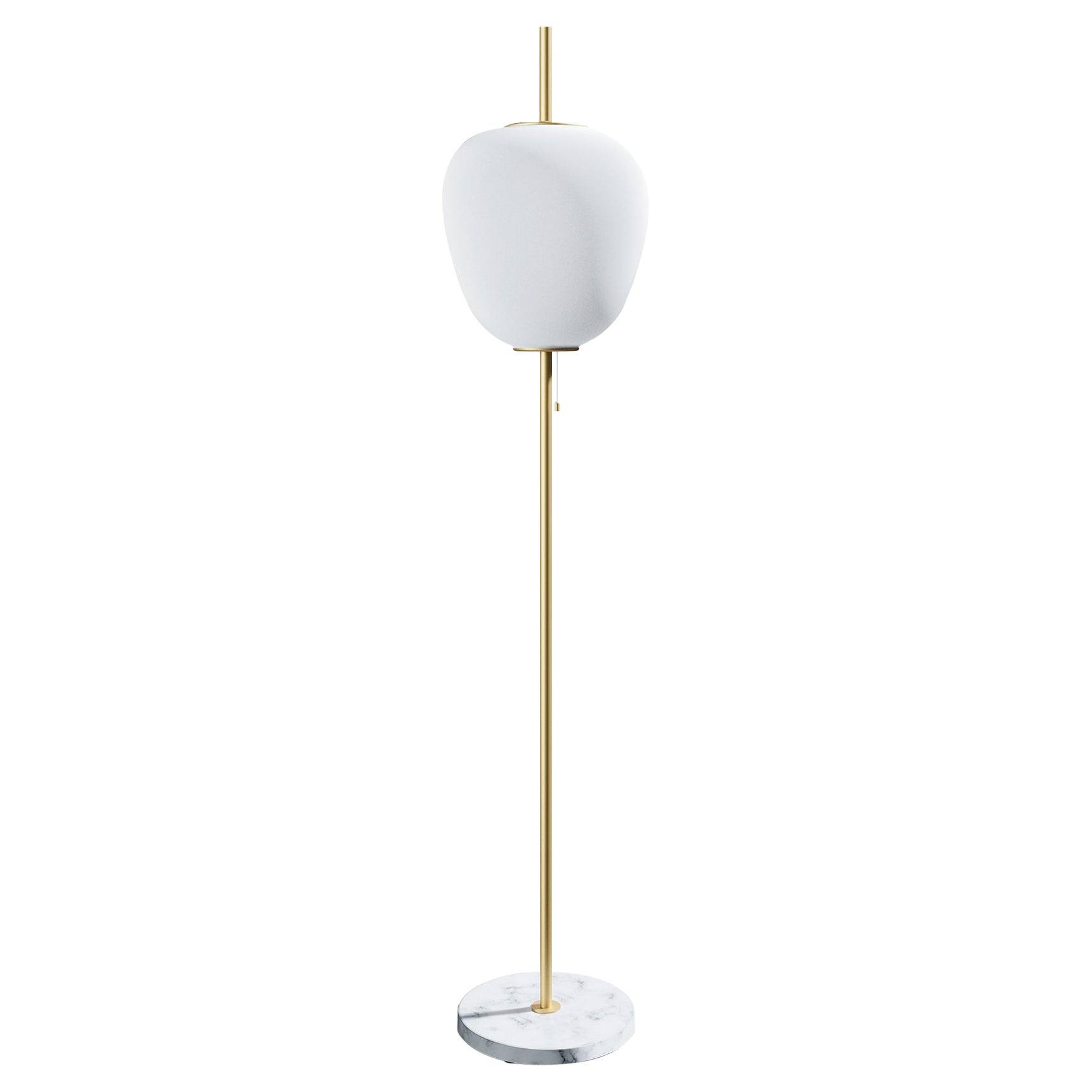 Golden Brass J14 Floor Lamp by Disderot For Sale