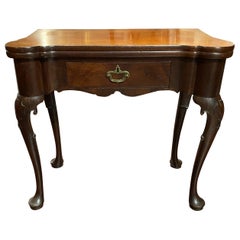 Queen Anne Mahogany Shell Carved Card Table circa 1760