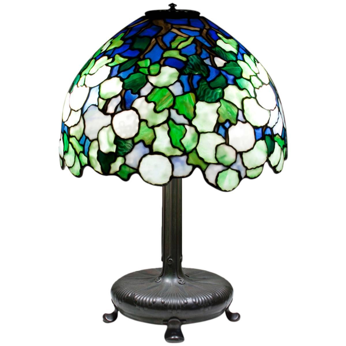 Tiffany Studios 'Snowball' Table Lamp For Sale