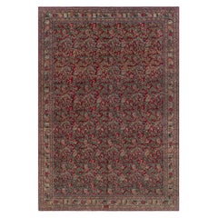 Early 20th Century Persian Tabriz Handmade Wool Rug