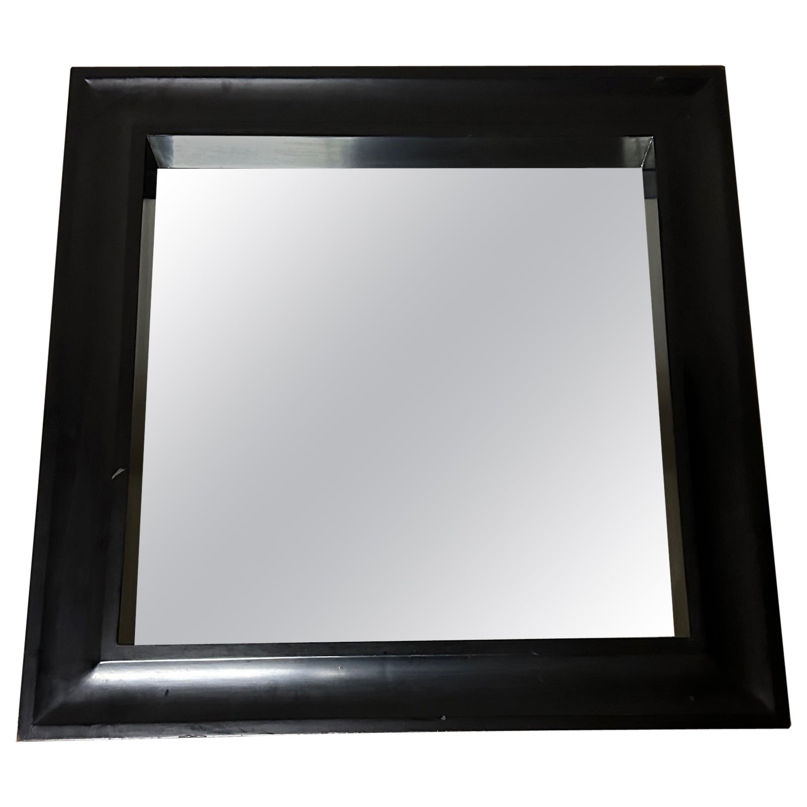 Mirror in Black Frame For Sale