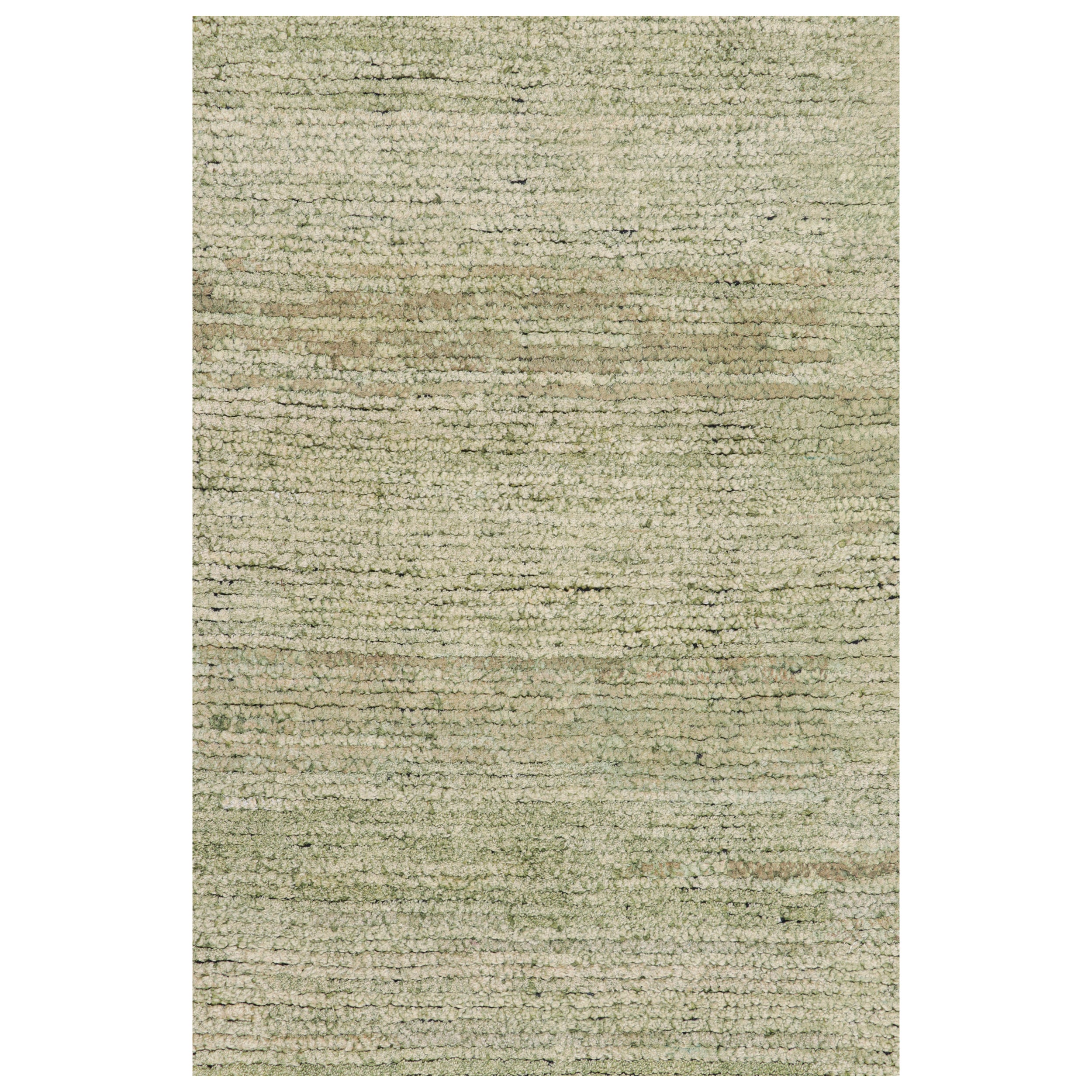 Rug & Kilim’s Contemporary Textural Rug in Green and Beige Tones and Striae For Sale