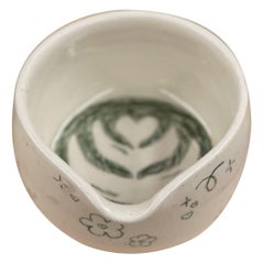 Used Original Wheel Thrown Hand Painted Ceramic “ More Matcha Please” Cup 