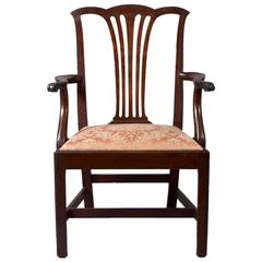 Antique Butler Family Chippendale Armchair