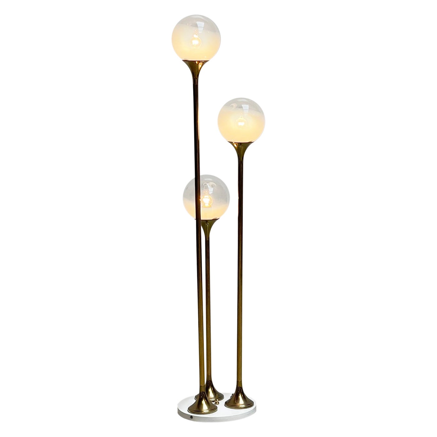 Targetti Sankey brass and white  Floorlamp For Sale