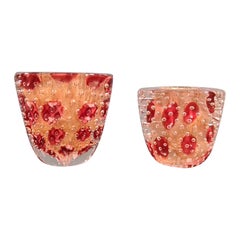 Paar Glasgefäße aus Muranoglas