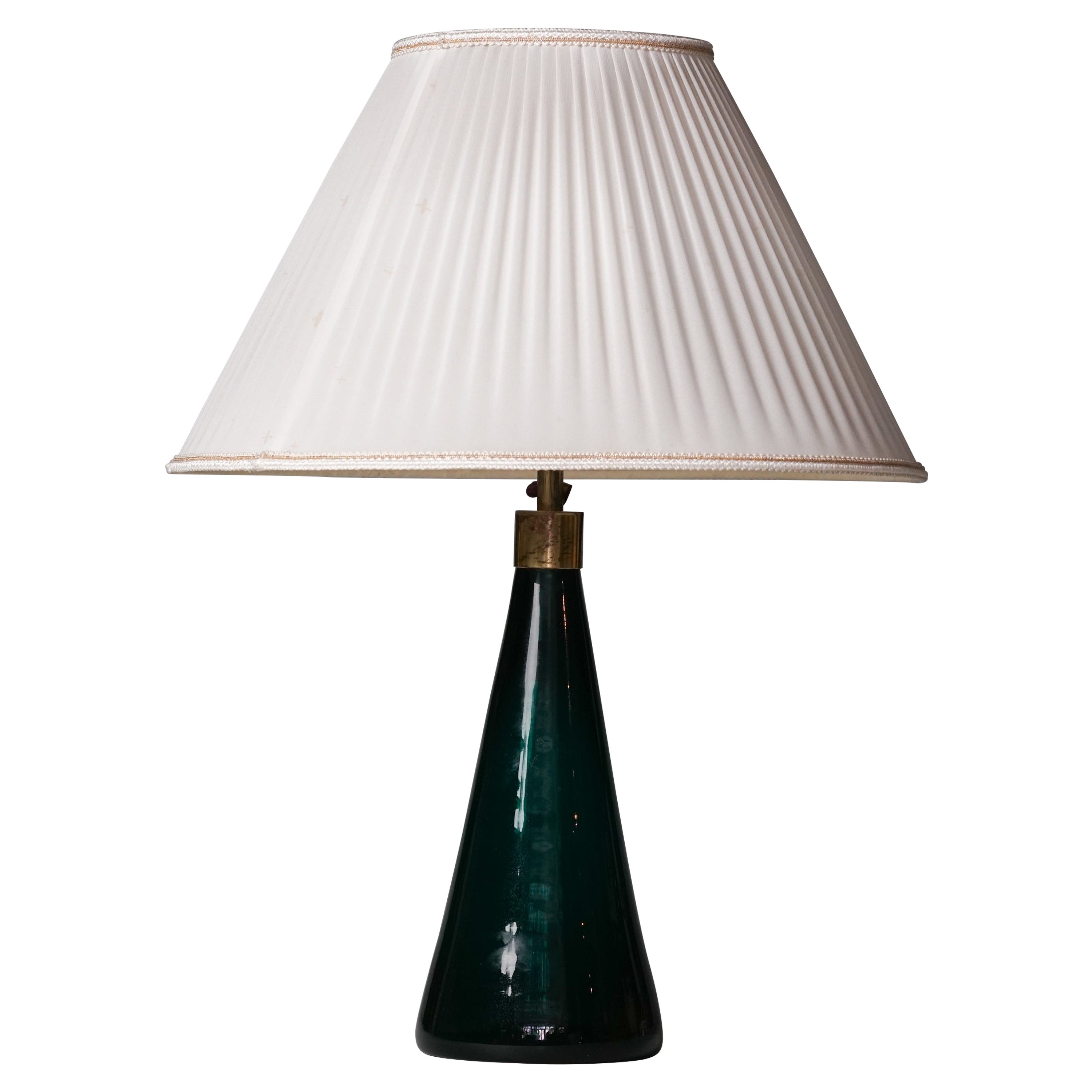 Glass Table Lamp, Gunnel Nyman, Idman Oy, 1940/1950s For Sale